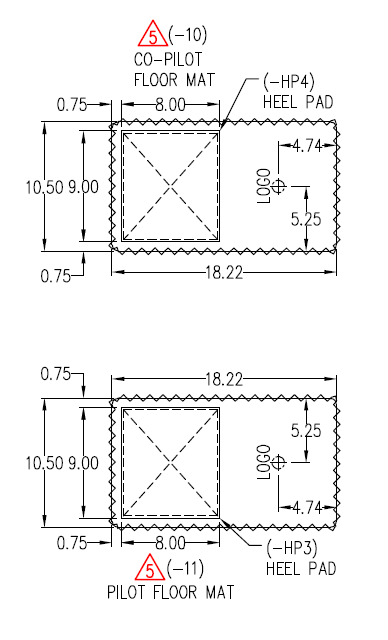Cessna 205 Floor Mats