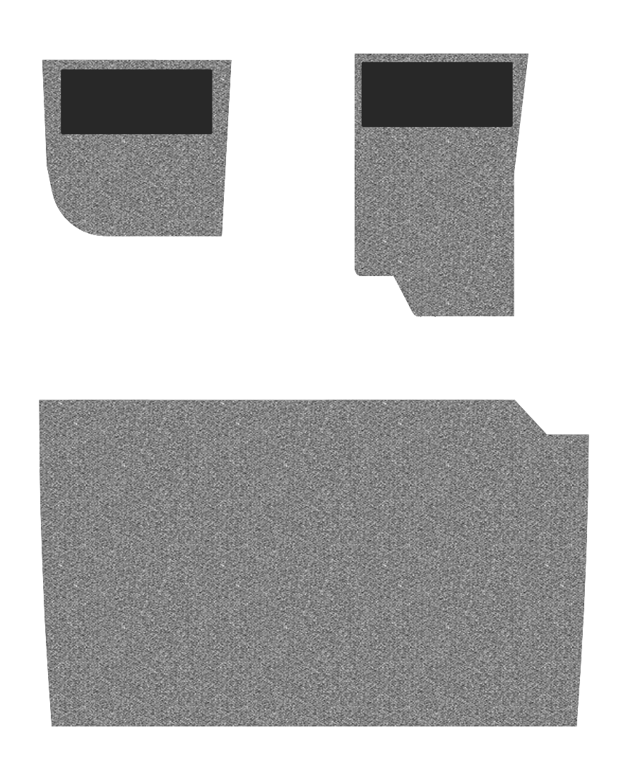 Floor Mat Set with Heel Pads