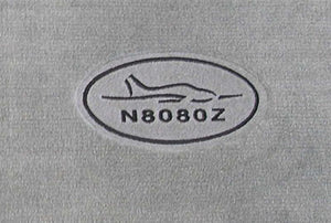 Sample of Embroidered Tail Number and Premium Logo
