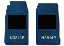 Floor Mats With Optional Heel Pads And Embroidered Tail Number